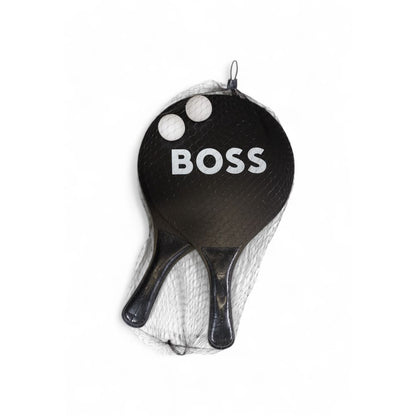 Boss-branded beach paddle set with two balls, part of the Hugo Boss Beige Polyester Swim Briefs package.