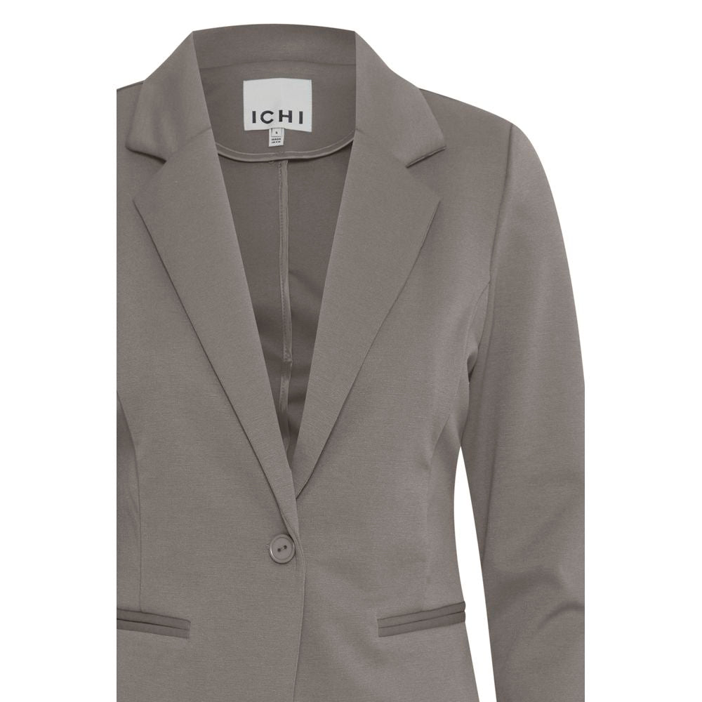 ICHI Beige Polyester Blazer ICHI