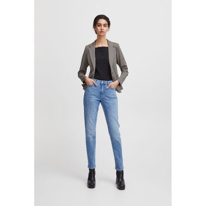 ICHI Beige Polyester Blazer ICHI