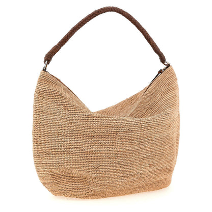 Ibeliv Beige Raffia Shoulder Bag