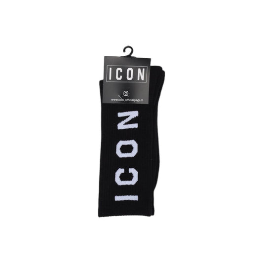 Icon Black Cotton Socks Icon