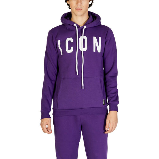 Icon Purple Cotton Hoodie
