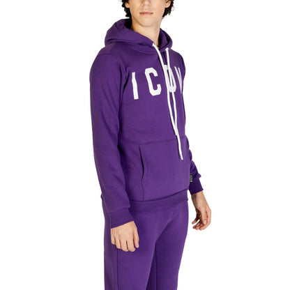 Icon Purple Cotton Hoodie
