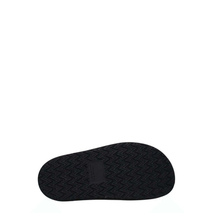 Sole of Isabel Marant Black Leather Slippers featuring a rubber material with a zigzag pattern.
