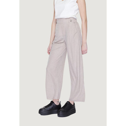 Jacqueline De Yong Gray Viscose Pant