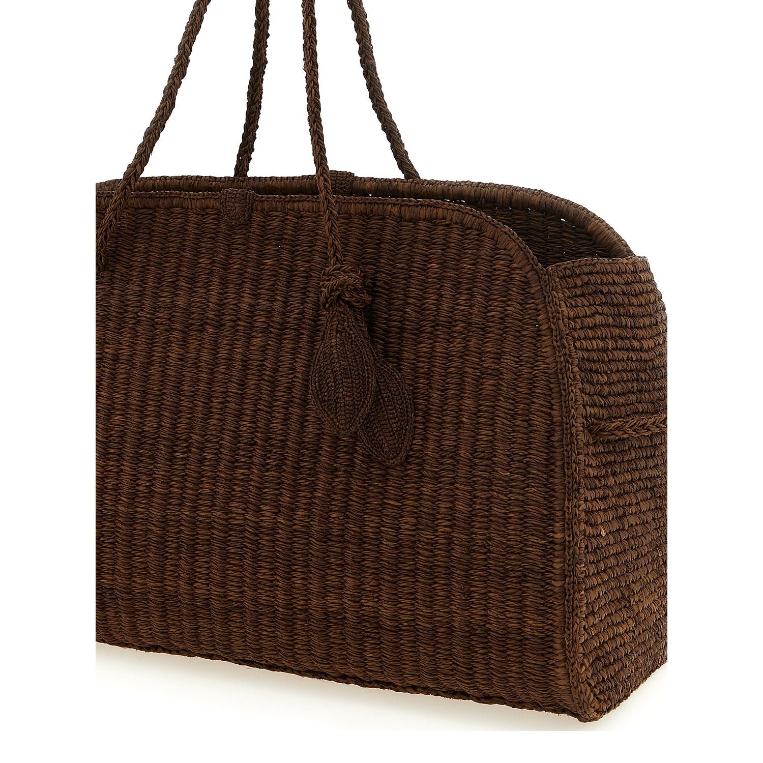 Jacquemus Brown Raffia Tote Bag