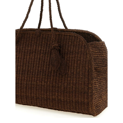 Jacquemus Brown Raffia Tote Bag