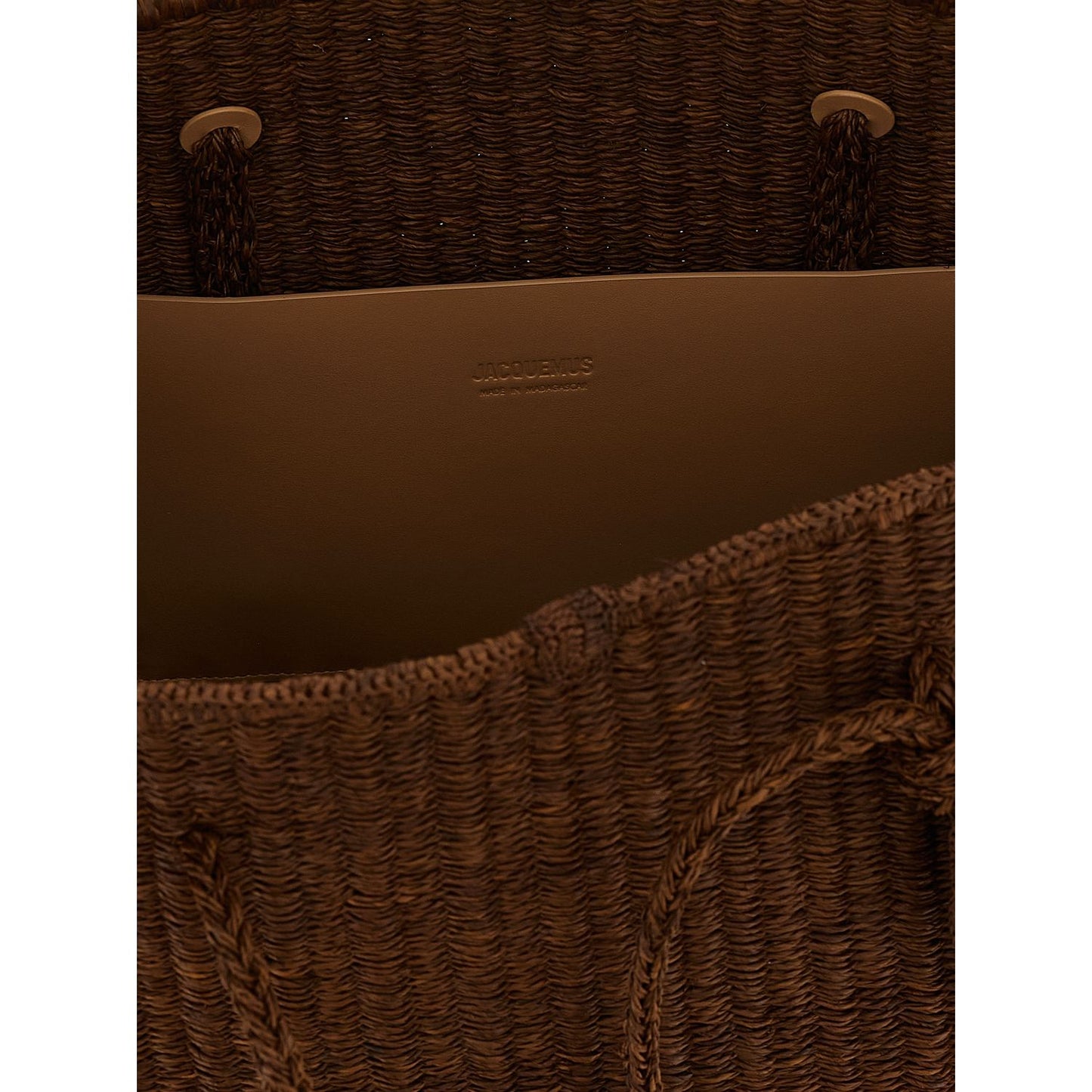 Jacquemus Brown Raffia Tote Bag