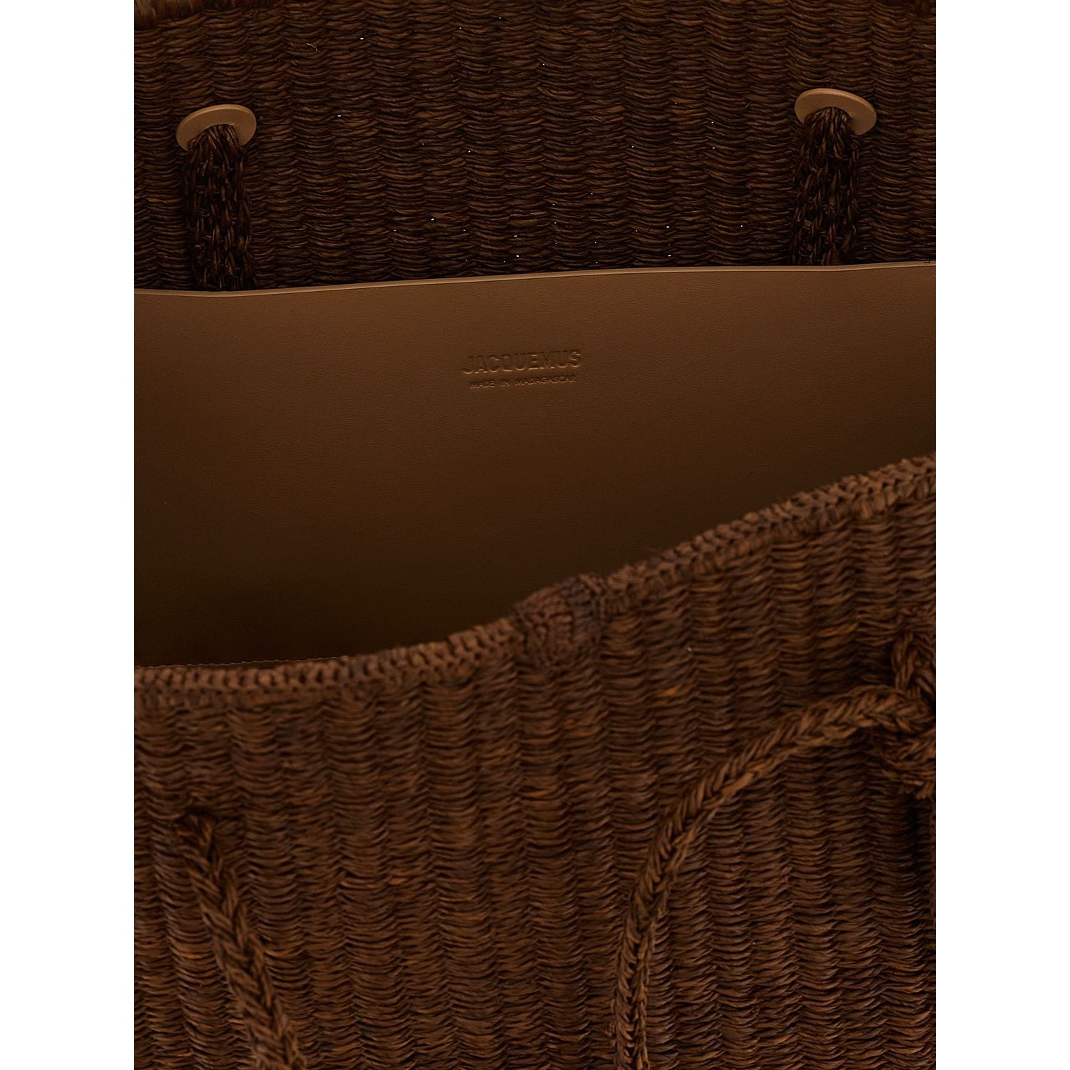 Jacquemus Brown Raffia Tote Bag