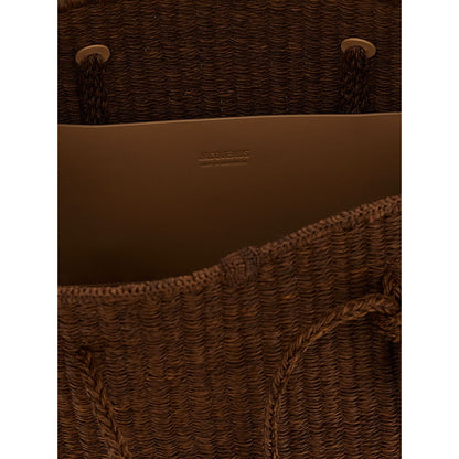 Jacquemus Brown Raffia Tote Bag