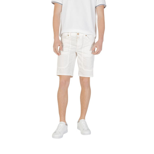 Jeckerson White Cotton Bermuda Shorts Jeckerson