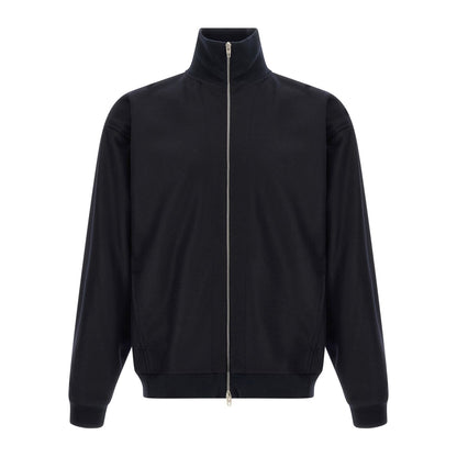 Jil Sander Blue Wool Full-Length Jacket