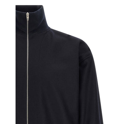 Jil Sander Blue Wool Full-Length Jacket