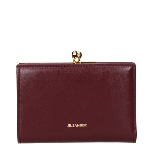 Jil Sander Red Leather Wallet