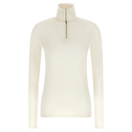 Jil Sander White Polyester Cardigan