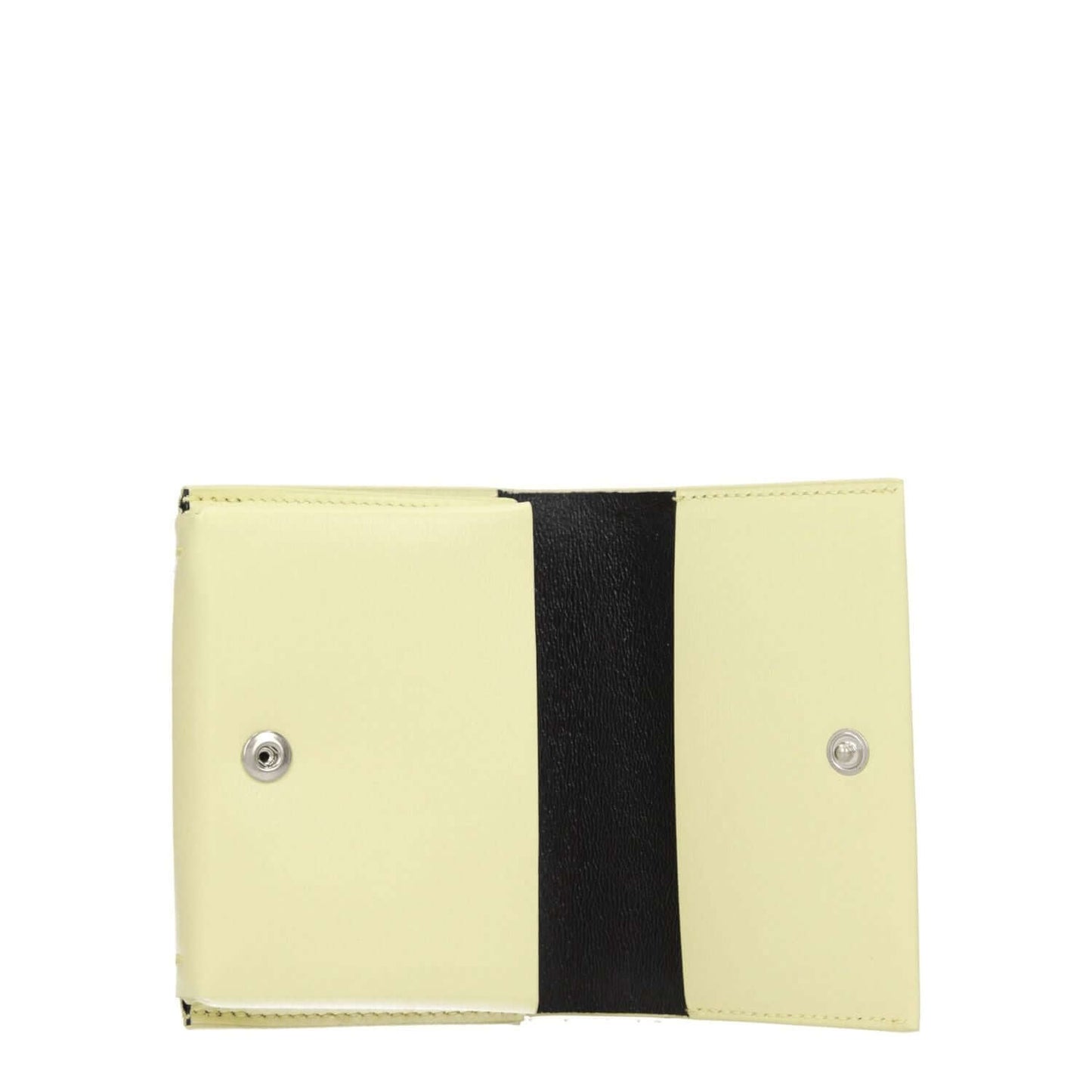 Jil Sander Yellow Leather Cardholder with button closure, 3 card slots, and lemon secondary color. MPN: J07UI0010P5355742.
