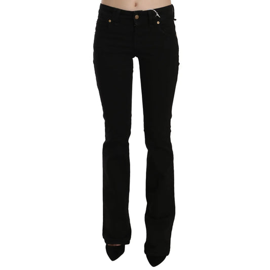John Galliano Black Low Waist Slim Leg Skinny Denim Casual Pants Jeans