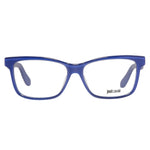 Just Cavalli Blue Plastic Frames for women in front view showing style JC0642-090-53 with blue color and dimensions 53/14/140mm.