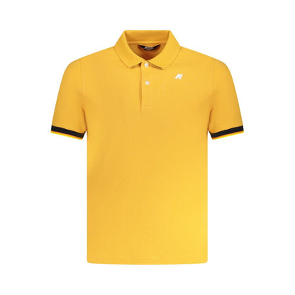 K-WAY Orange Cotton Polo Shirt with short sleeves, 2 buttons, contrasting details, logo application. Perfect for casual wear.
