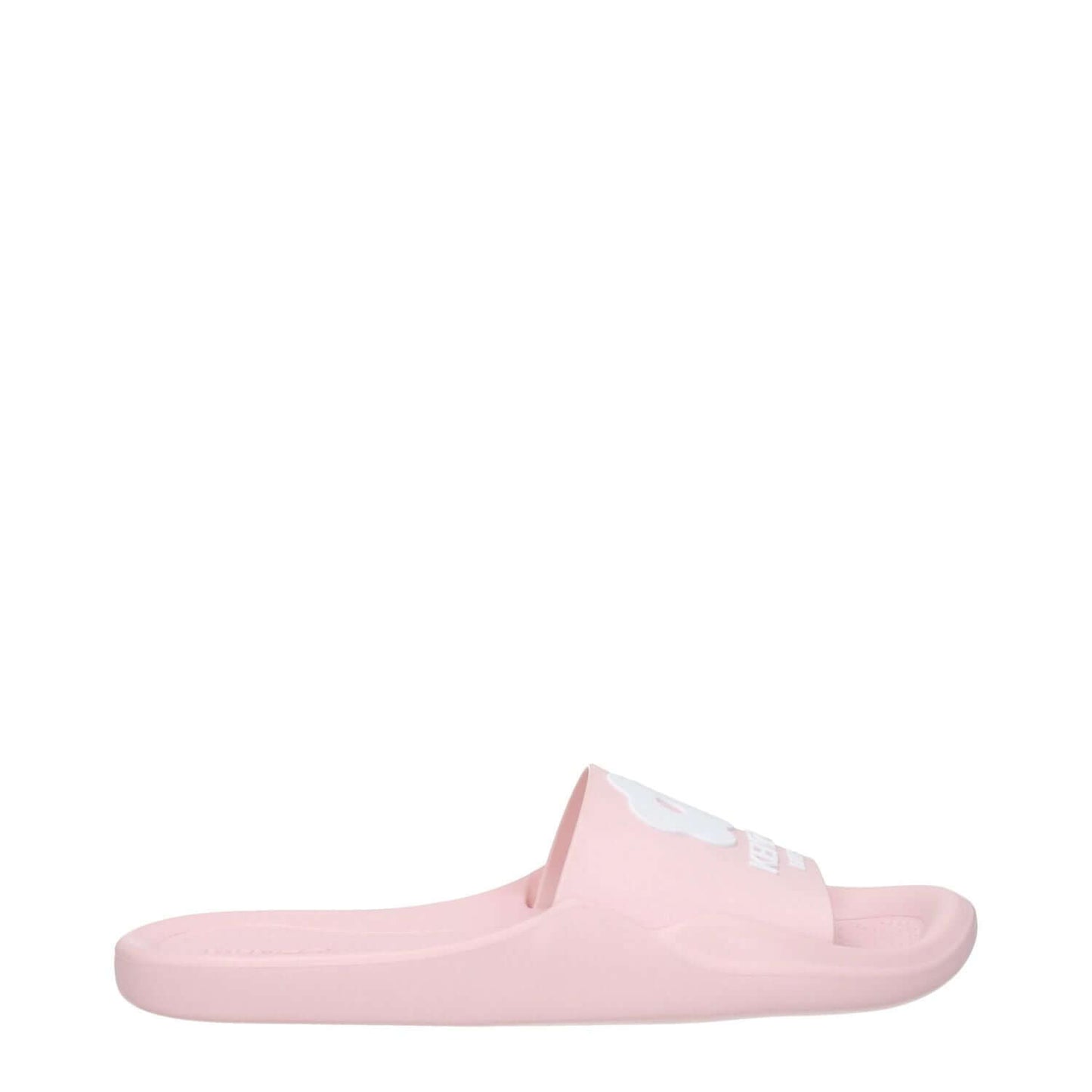 Kenzo Pink Cotton Slippers with rubber sole and open toe design, featuring a front logo, style: casual, MPN: FE52MU110P5134.