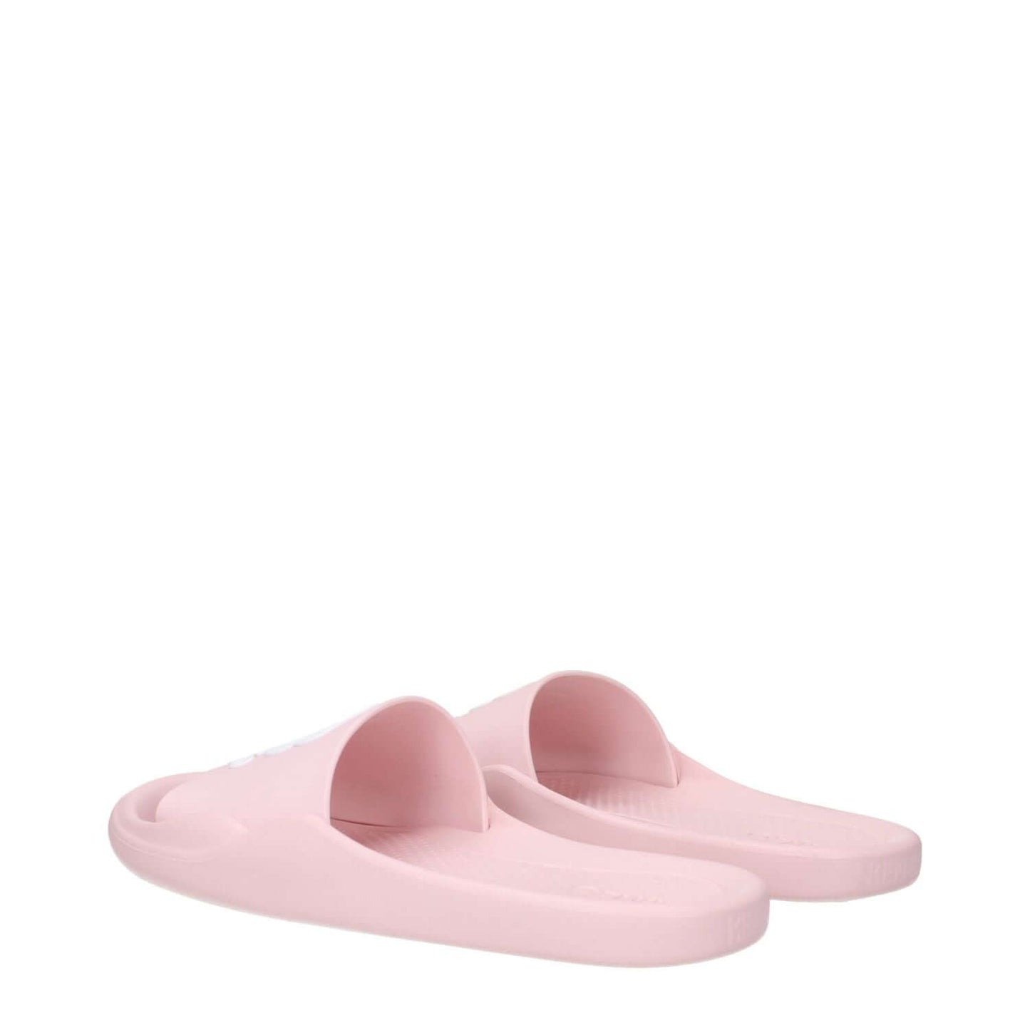 Kenzo Pink Cotton Slippers with rubber sole and open toe front view, featuring front logo. Style: Casual, Heel: Low and flat. MPN: FE52MU110P5134