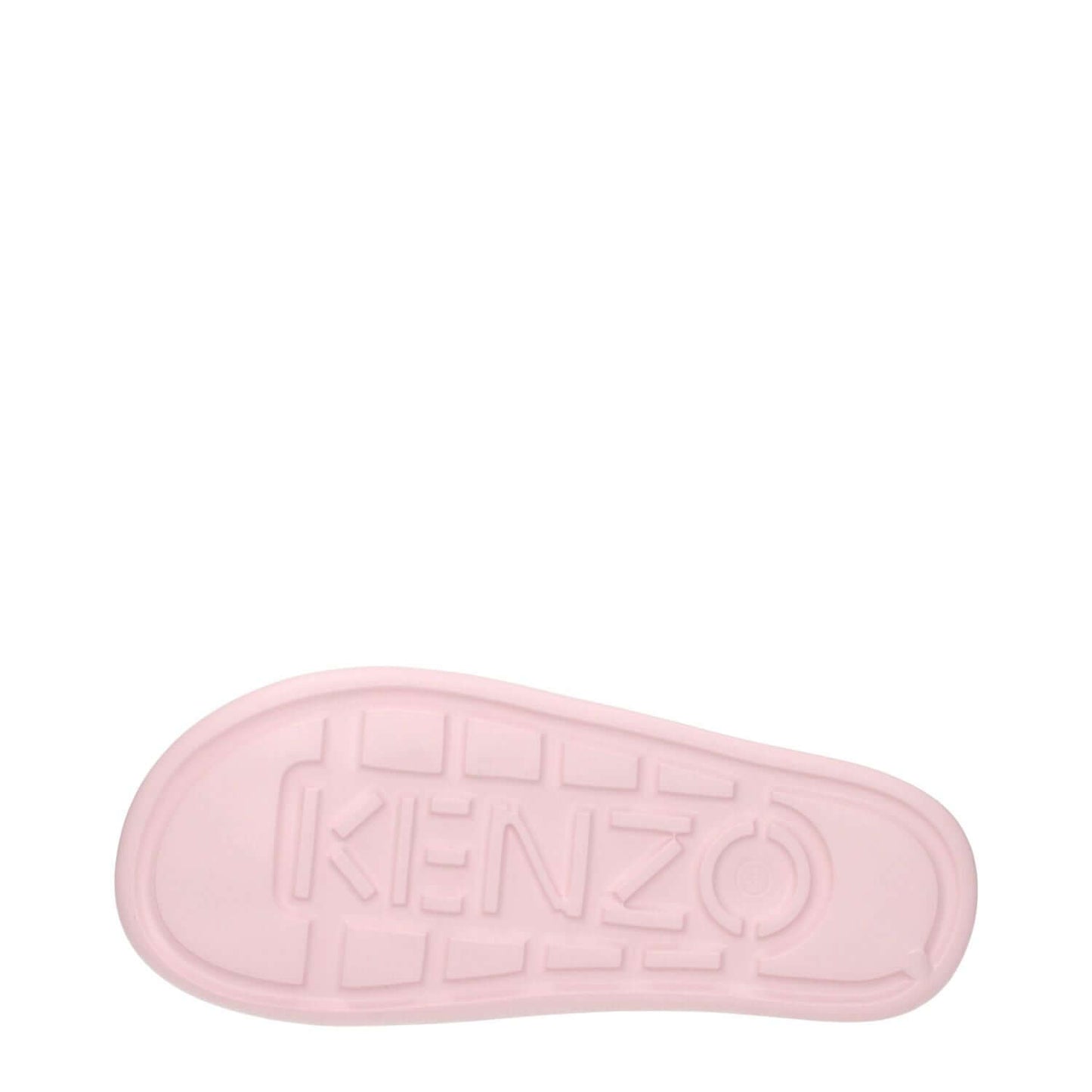 Kenzo Pink Cotton Slippers rubber sole with logo, featuring a casual style and low flat heel. MPN: FE52MU110P5134.