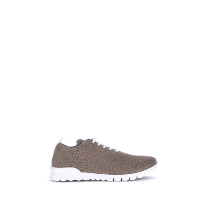 Kiton Brown Cotton Athletic Sneakers Kiton