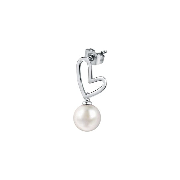 LA PETITE STORY JEWELRY Mod. LPS02AQM24 heart-shaped earring with pearl