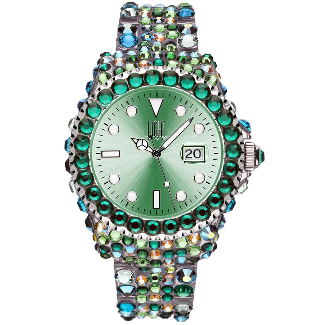 LIGHT TIME Mod. MEDITERRANEO - Full Strass / Green