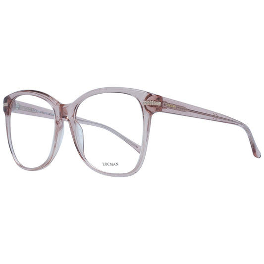 LOCMAN MOD. LOCV018 57ROS eyeglasses for ladies in a translucent pink frame design