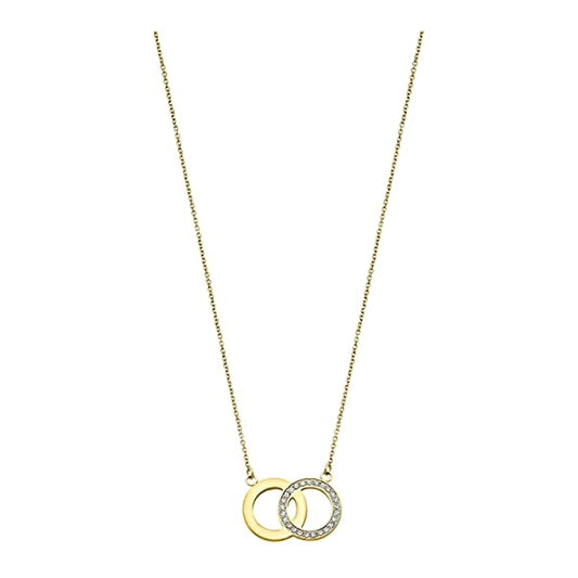 Elegant gold necklace with interlocking rings design, LOTUS JEWELS JEWELRY Mod. LS1913-1/3, perfect for stylish occasions.