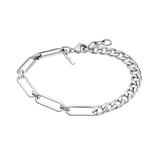 LOTUS JEWELS JEWELRY Mod. LS2305-2/1 elegant silver chain bracelet