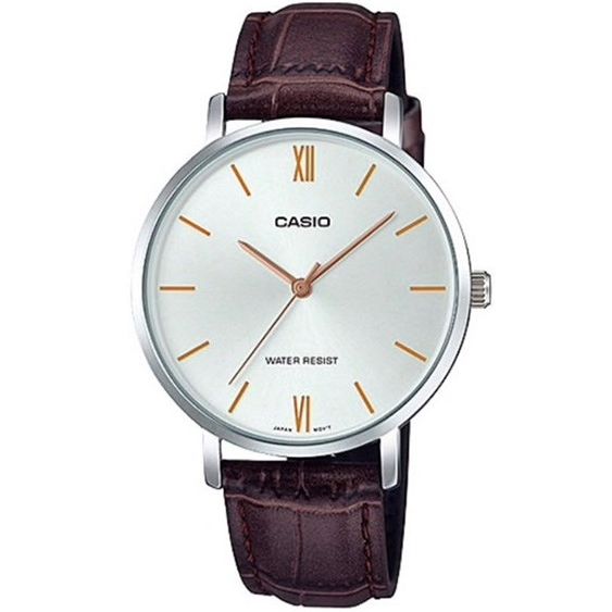 CASIO COLLECTION Mod. MINIMAL. LEATHER - SILVER