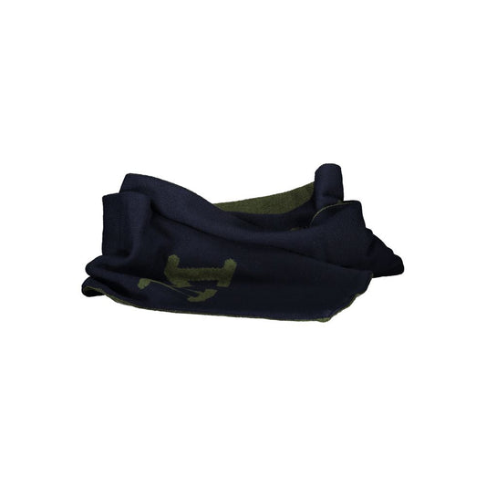 La Martina Green Polyester Scarf with contrast details, 20x160 cm, featuring logo and print design.