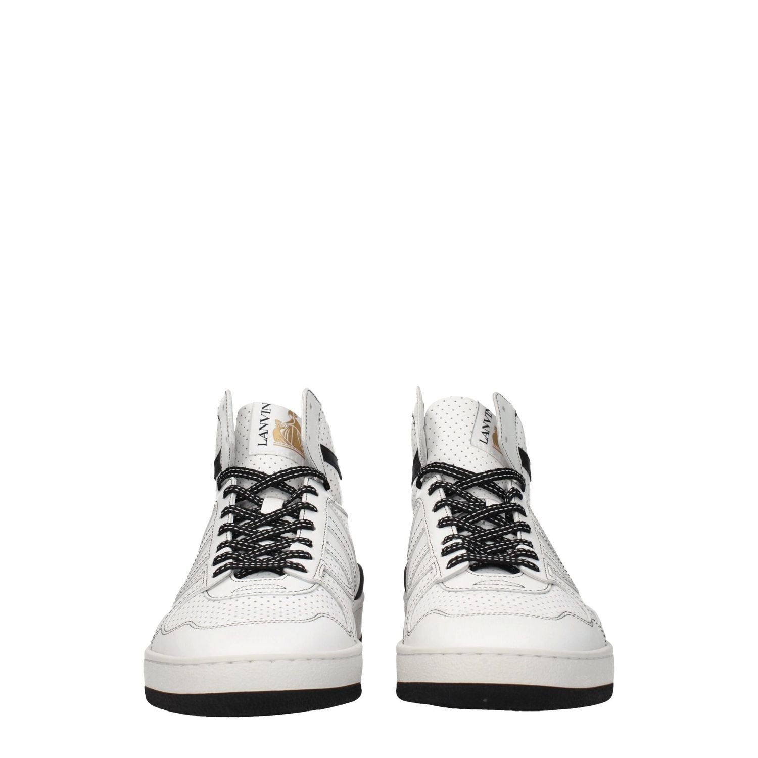Lanvin White Leather High Top Sneakers