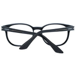 Longines Black Unisex Glasses Frame with full-rim black plastic design, size 52-17-145, includes branded case, for a stylish look.