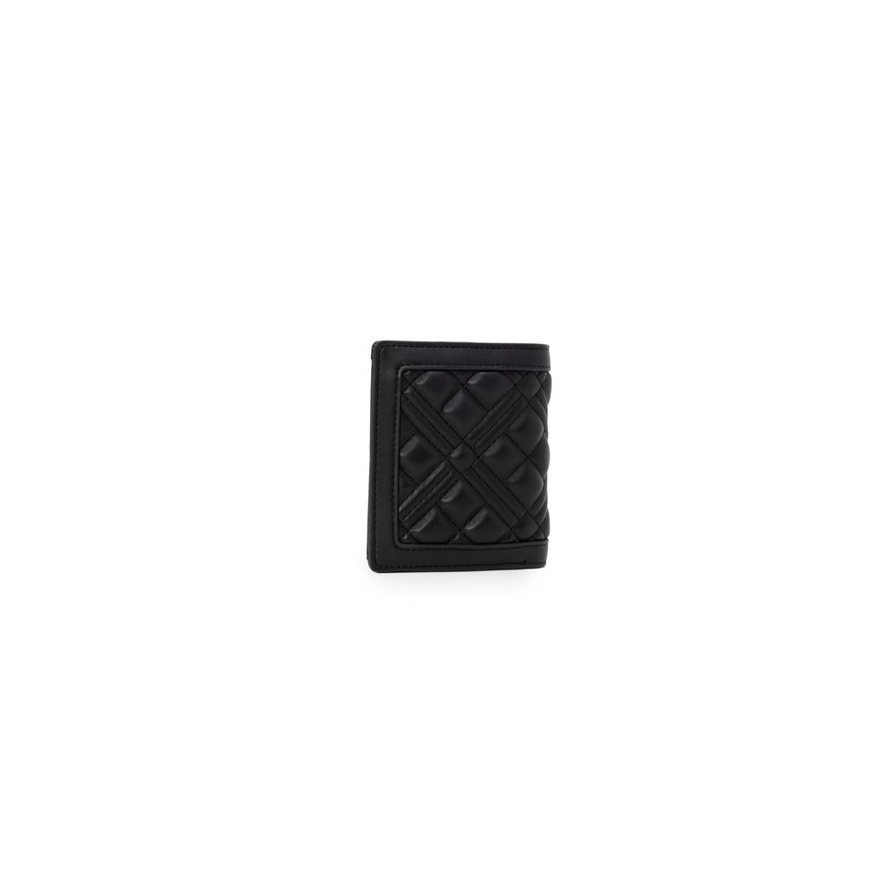 Love Moschino Bicolor Polyethylene Wallet with quilted design and metallic logo detail.