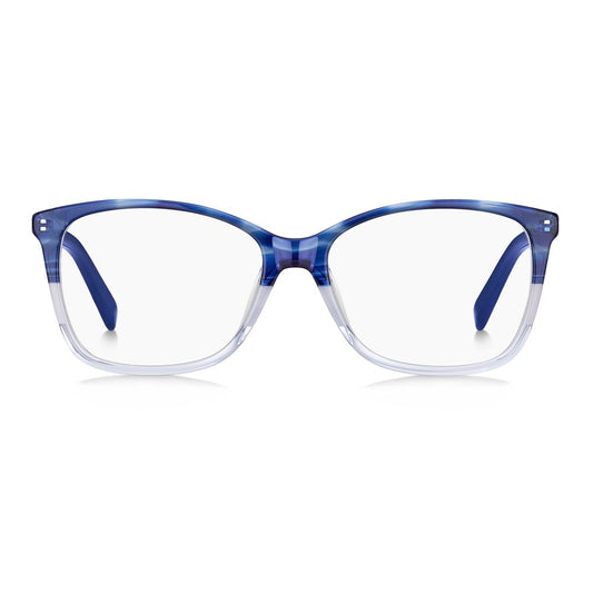 M Missoni Blue Acetate Frames for women, premium glasses model MMI-0010-38I with measurements 54/16/140 mm, stylish blue horn color.