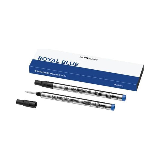 MONTBLANC Mod. ROYAL BLUE - REFILLS ROLLER BALL PEN - MEDIUM - 2PCS FASHION ACCESSORIES