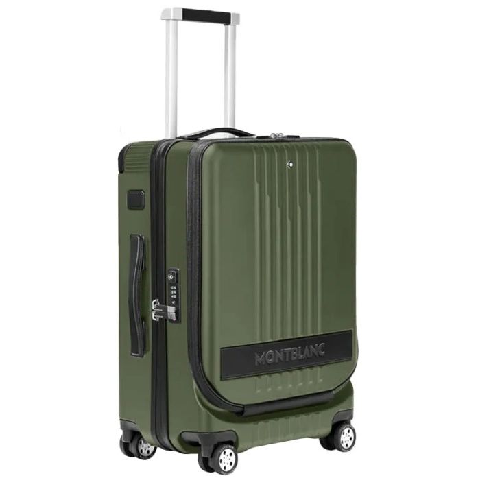 MONTBLANC LEATHER MOD. CABIN TROLLEY WITH FRONT POCKET - 38X55X23 (37 L) in official packaging.