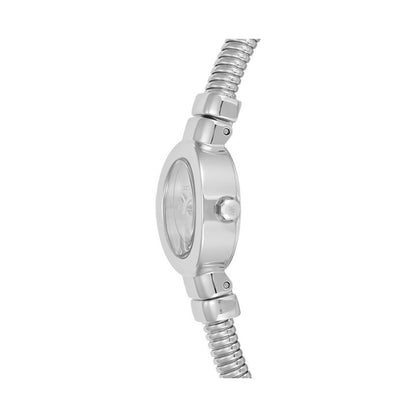 Side view of MICHAEL KORS Mod. GRAMERCY ladies wristwatch with 22 mm case and elegant silver details.