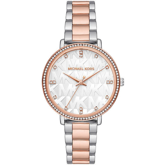 Alt Tag: MICHAEL KORS Mod. PYPER ladies wristwatch with 38 mm case in official packaging, stylish and elegant design for women.