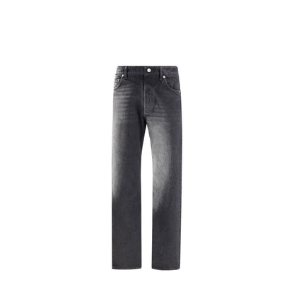 MM6 Black Cotton Straight-Leg Jeans MM6