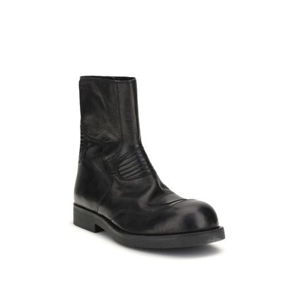 MM6 Black Leather Ankle Boots MM6