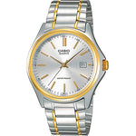 CASIO COLLECTION Mod. DATE - SILVER wristwatch with a 38mm stainless steel case and bracelet, water resistant 3 ATM, quartz movement.