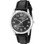 CASIO COLLECTION Mod. ONLY TIME. LEATHER - BLACK MTP-V001L-1BUDF