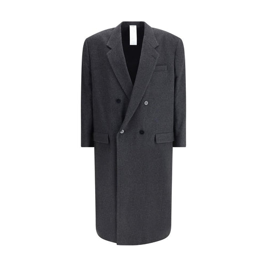 Magliano Double-breasted Coat Lungomare, wool blend, classic design with notch collar, long sleeves, flap pockets, button closure.