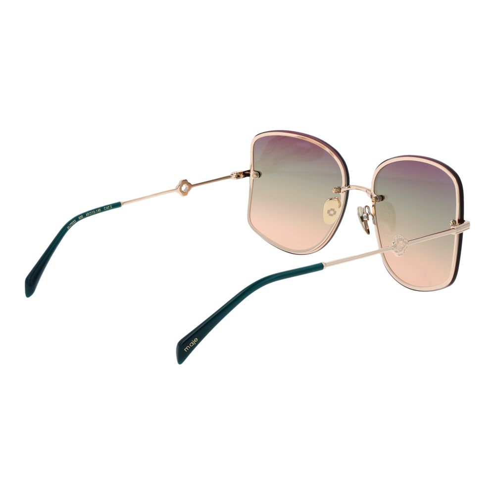 Maje Pink Women Sunglass with rosegold metal frame and multicolor gradient lenses, offering 100% UVA & UVB protection.