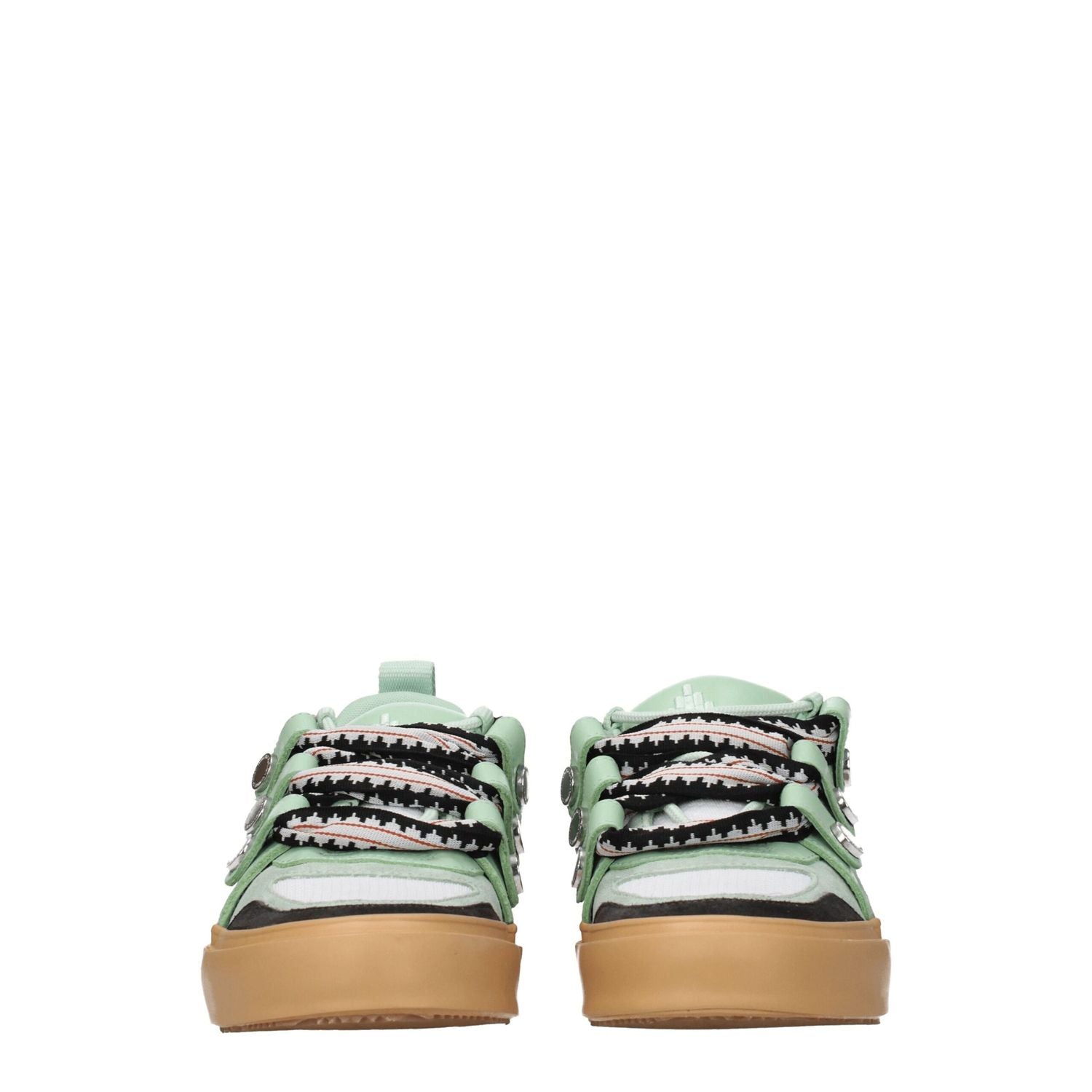 Marcelo Burlon Green Leather Low Tops