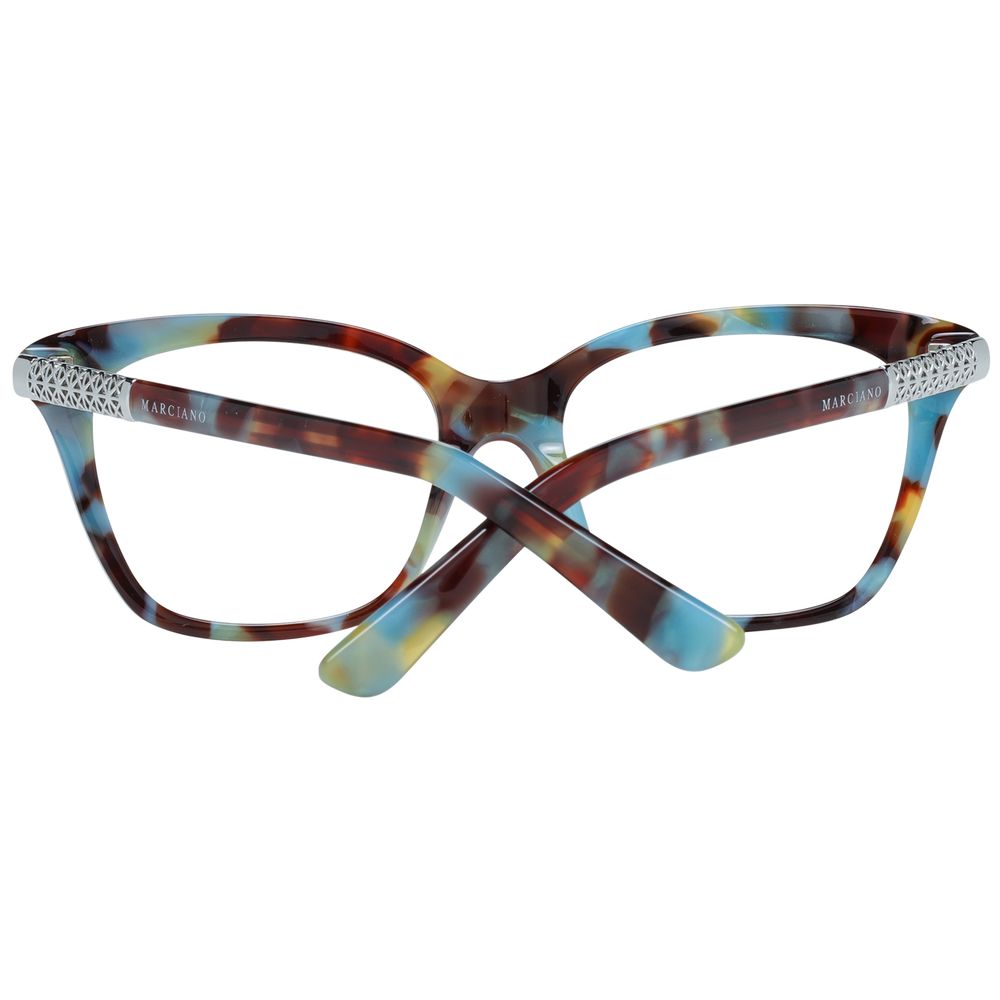 Marciano by Guess Multicolor Women Glasses Frame in acetate and metal with square shape, full-rim style, demo lenses, size 53-17-140.